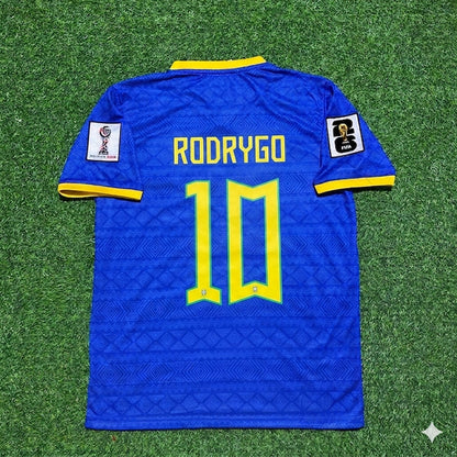 Brazil National Team World Cup 2026 Rodrygo Blue Football Soccer Kit Jersey