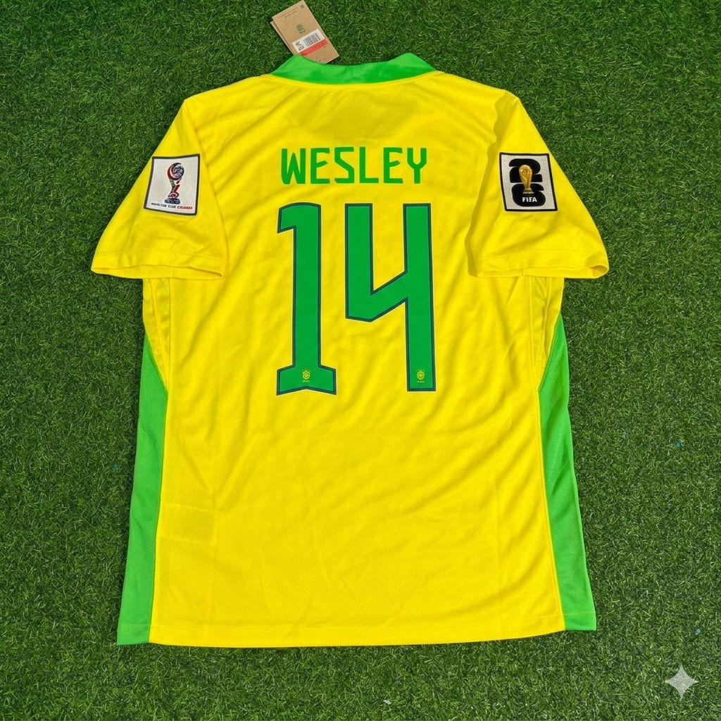 Brazil National Team World Cup 2026 Wesley Football Soccer Kit Jersey