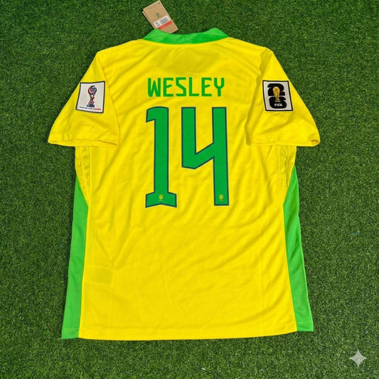 Brazil National Team World Cup 2026 Wesley Football Soccer Kit Jersey