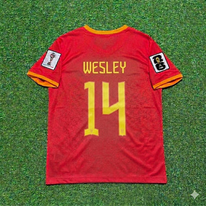 Brazil National Team World Cup 2026 Wesley # Red Football Soccer Kit Jersey
