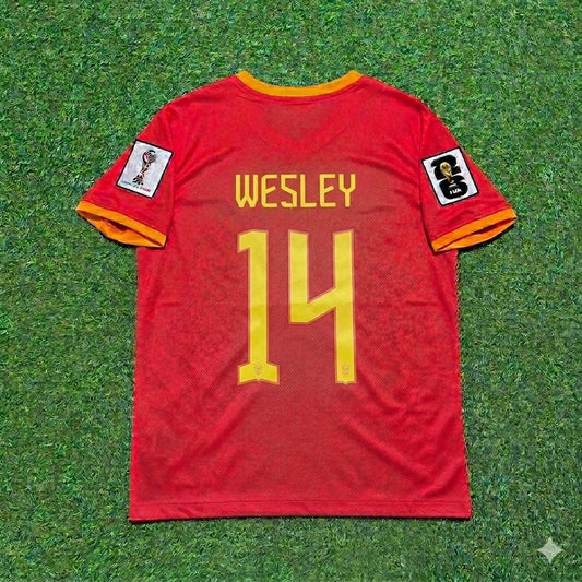 Brazil National Team World Cup 2026 Wesley # Red Football Soccer Kit Jersey