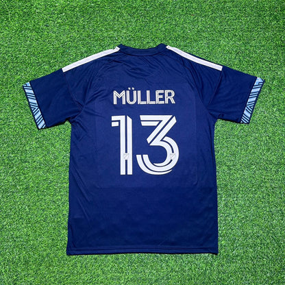Canada National Team World Cup 2026 Thomas Müller Vancouver Whitecaps Blue White Football Soccer Kit Jersey