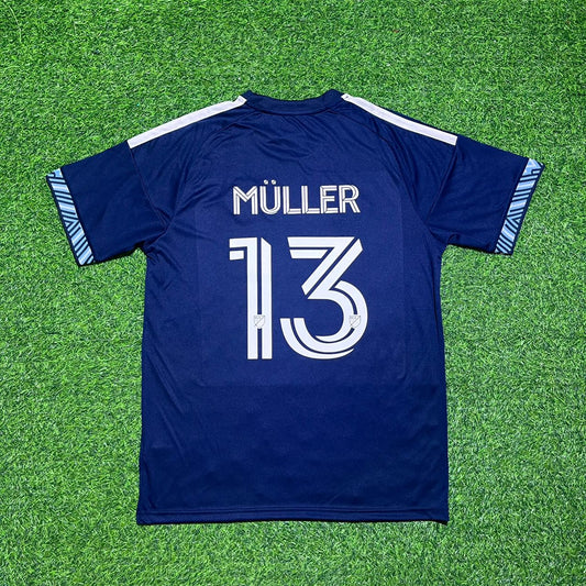 Canada National Team World Cup 2026 Thomas Müller Vancouver Whitecaps Blue White Football Soccer Kit Jersey