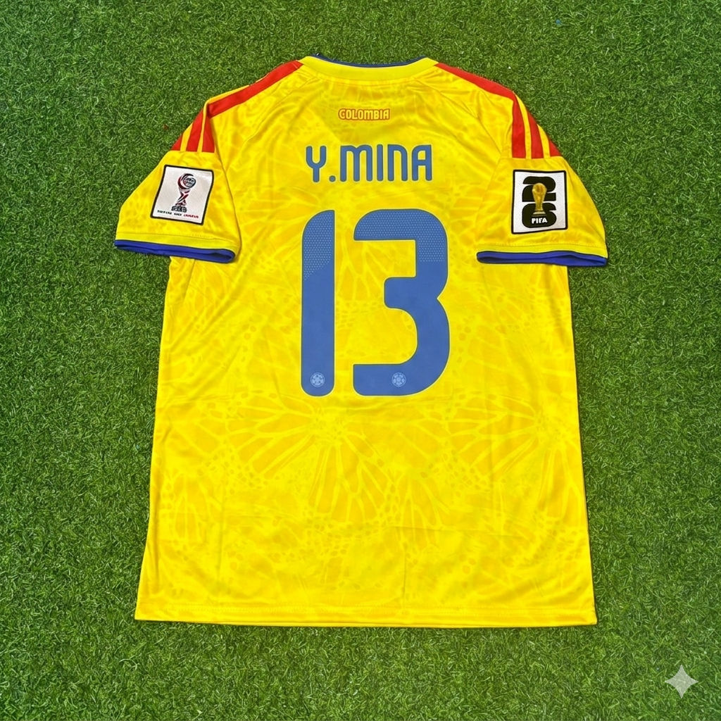 Colombia National Team World Cup 2026 Yerry Mina Football Soccer Kit Jersey