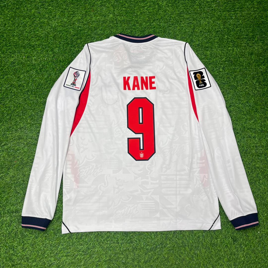 England Nationalmannschaft WM 2026 Harry Kane Langarm Heimtrikot Weiß Fußballtrikot
