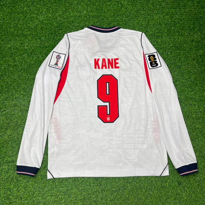 England Nationalmannschaft WM 2026 Harry Kane Langarm Heimtrikot Weiß Fußballtrikot