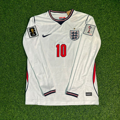England National Team World Cup 2026 Jude Bellingham Long Sleeve Home White Football Soccer Kit Jersey