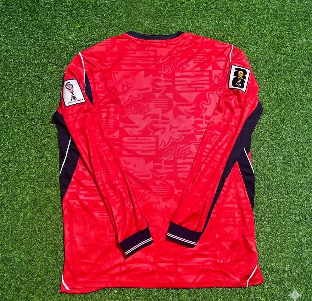 England National Team World Cup 2026 Long Sleeve Away Red Football Soccer Kit Jersey