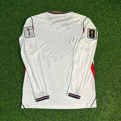 England National Team World Cup 2026 Long Sleeve Home White Football Soccer Kit Jersey