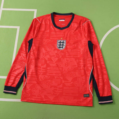 England National Team World Cup 2026 Long Sleeve Red Football Soccer Kit Jersey