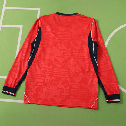 England National Team World Cup 2026 Long Sleeve Red Football Soccer Kit Jersey