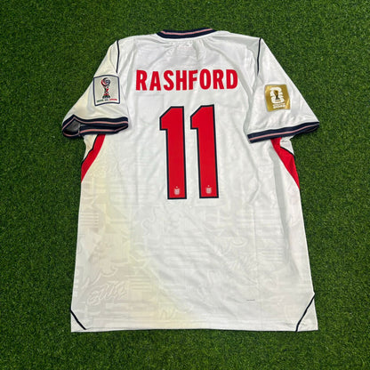 England Nationalmannschaft Weltmeisterschaft 2026 Marcus Rashford Kinder Weiß Fußball Trikot
