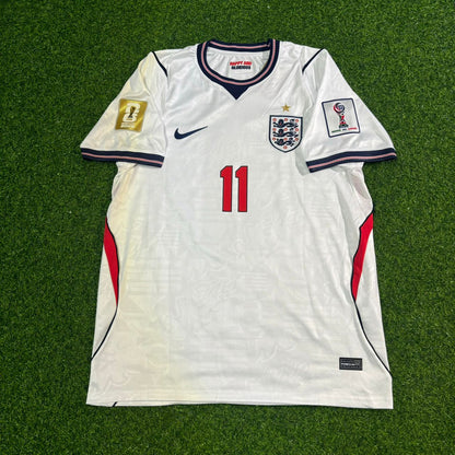 England Nationalmannschaft Weltmeisterschaft 2026 Marcus Rashford Kinder Weiß Fußball Trikot