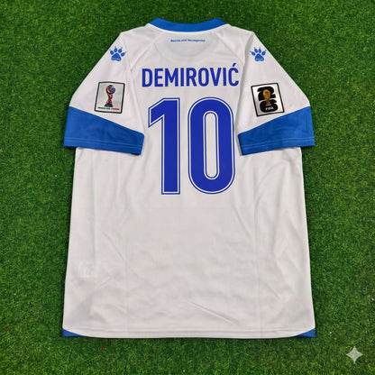 Ermedin Demirovic Bosnia and Herzegovina 2026 World Cup Away White Football Soccer Kit Jersey