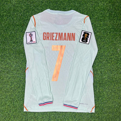 France National Team World Cup 2026 Antoine Griezmann Long Sleeve Away Football Soccer Kit Jersey