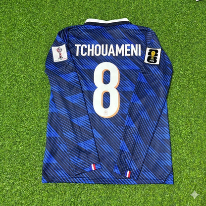 France National Team World Cup 2026 Aurélien Tchouaméni Long Sleeve Home Football Soccer Kit Jersey