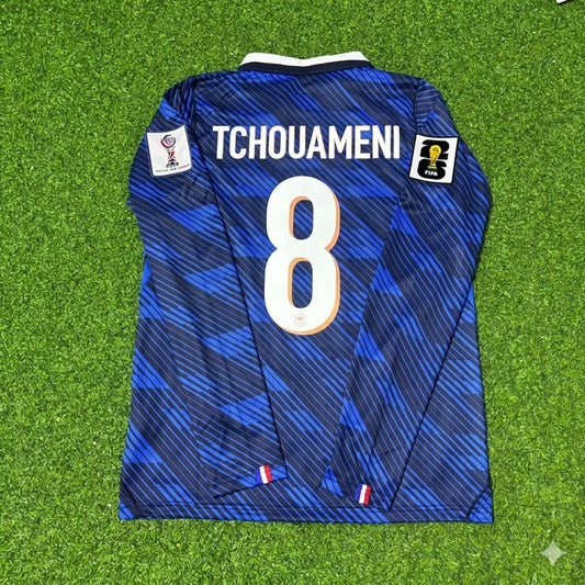 France National Team World Cup 2026 Aurélien Tchouaméni Long Sleeve Home Football Soccer Kit Jersey