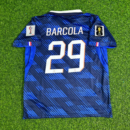 France National Team World Cup 2026 Bradley Barcola Blue Football Soccer Kit Jersey