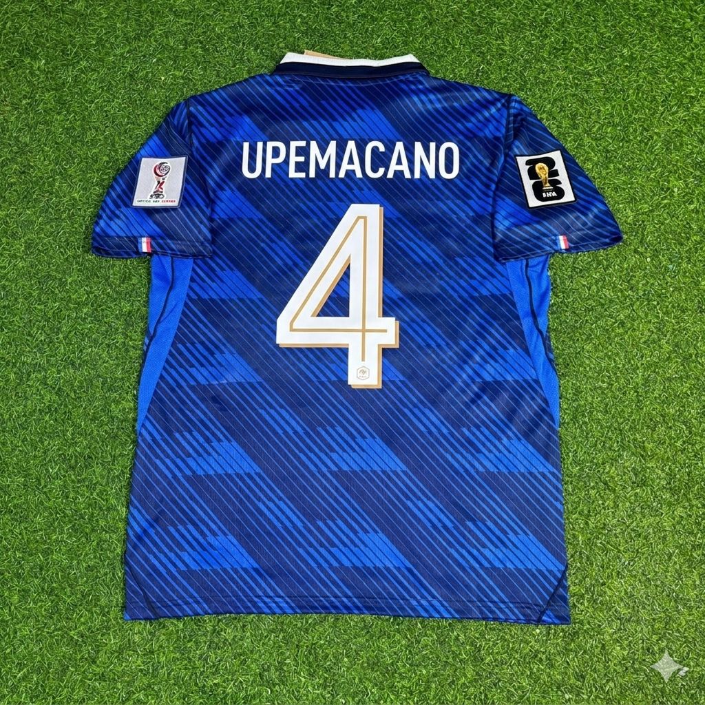 Frankreich Nationalmannschaft Weltmeisterschaft 2026 Dayot Upamecano Heim Blau Fußball Trikot