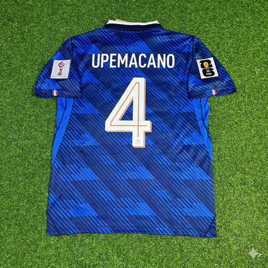 France National Team World Cup 2026 Dayot Upamecano Home Blue Football Soccer Kit Jersey