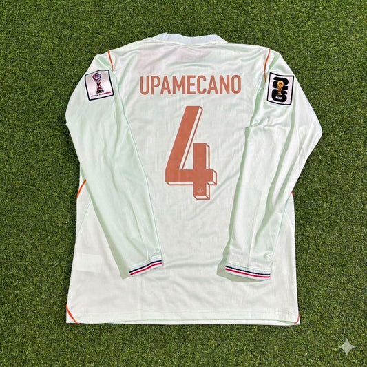 France National Team World Cup 2026 Dayot Upamecano Long Sleeve Away Football Soccer Kit Jersey