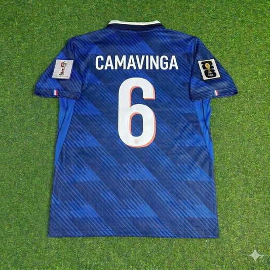 France National Team World Cup 2026 Eduardo Camavinga Home Blue Football Soccer Kit Jersey