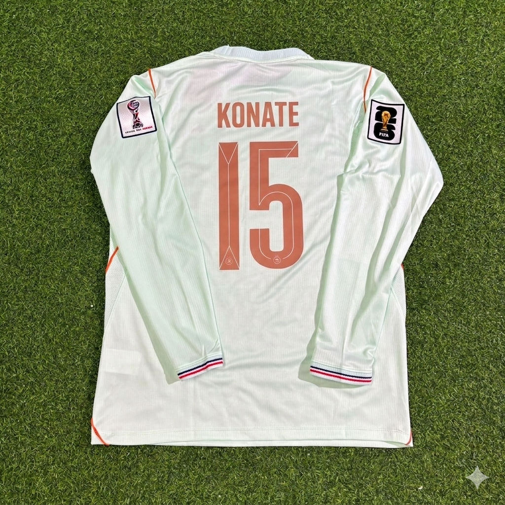 France National Team World Cup 2026 Ibrahima Konaté Long Sleeve Away Football Soccer Kit Jersey