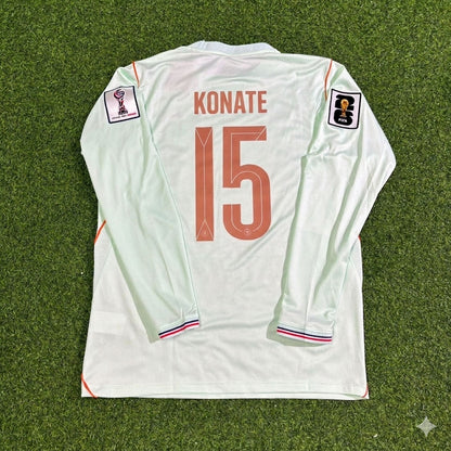 France National Team World Cup 2026 Ibrahima Konaté Long Sleeve Away Football Soccer Kit Jersey