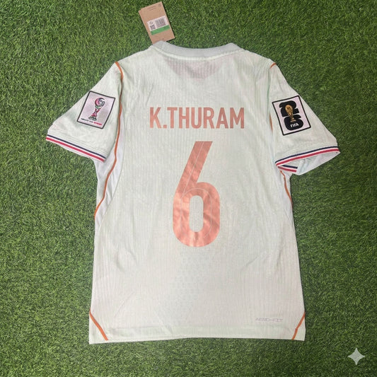 France National Team World Cup 2026 Khéphren Thuram Away Football Soccer Kit Jersey