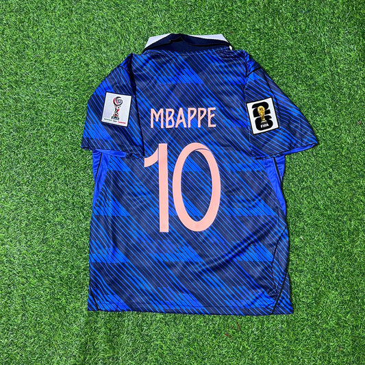 France National Team World Cup 2026 Kylian Mbappé Blue Football Soccer Kit Jersey