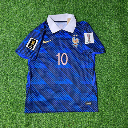 France National Team World Cup 2026 Kylian Mbappé Blue Football Soccer Kit Jersey