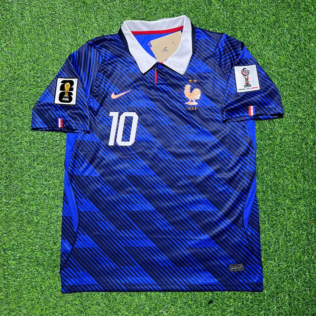 France National Team World Cup 2026 Kylian Mbappé Home Blue Football Soccer Kit Jersey