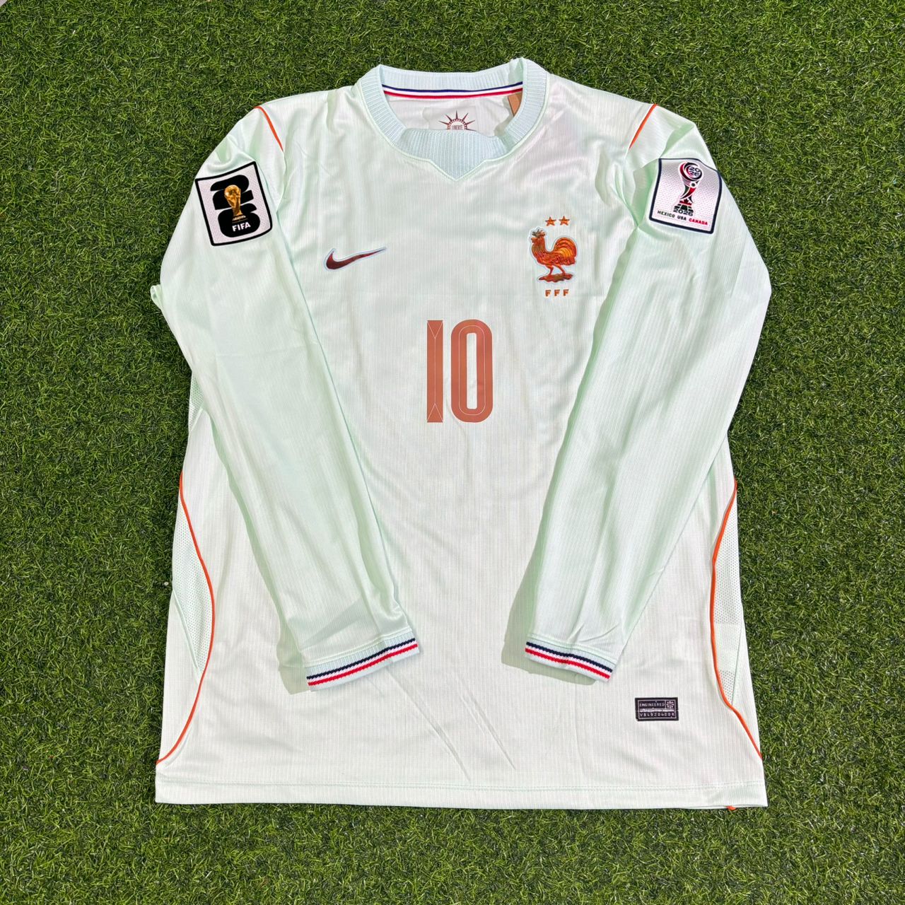 France National Team World Cup 2026 Kylian Mbappé Long Sleeve Away Football Soccer Kit Jersey