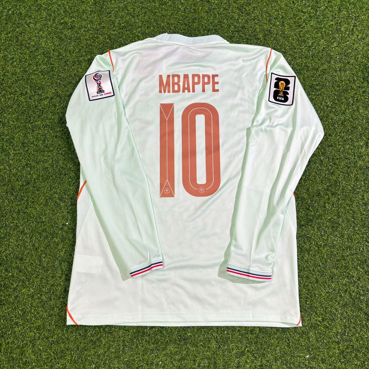 France National Team World Cup 2026 Kylian Mbappé Long Sleeve Away Football Soccer Kit Jersey