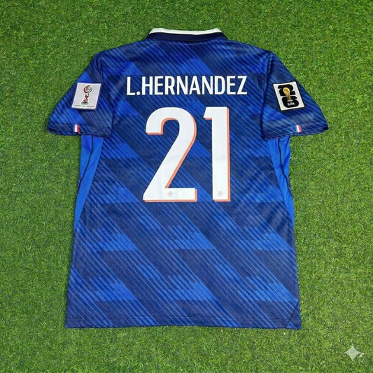 France National Team World Cup 2026 Lucas Hernández Home Blue Football Soccer Kit Jersey