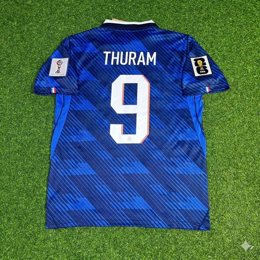 France National Team World Cup 2026 Marcus Thuram Home Blue Football Soccer Kit Jersey