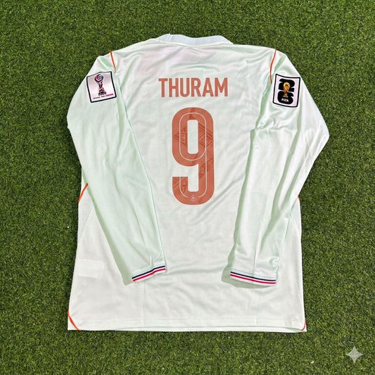 France National Team World Cup 2026 Marcus Thuram Long Sleeve Away Football Soccer Kit Jersey