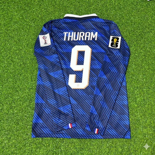 France National Team World Cup 2026 Marcus Thuram Long Sleeve Home Football Soccer Kit Jersey