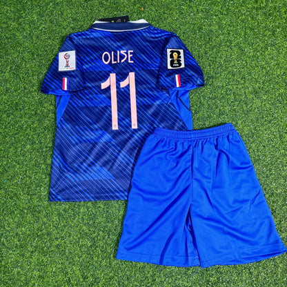 France National Team World Cup 2026 Michael Olise Children Home Football Soccer Kit Jersey