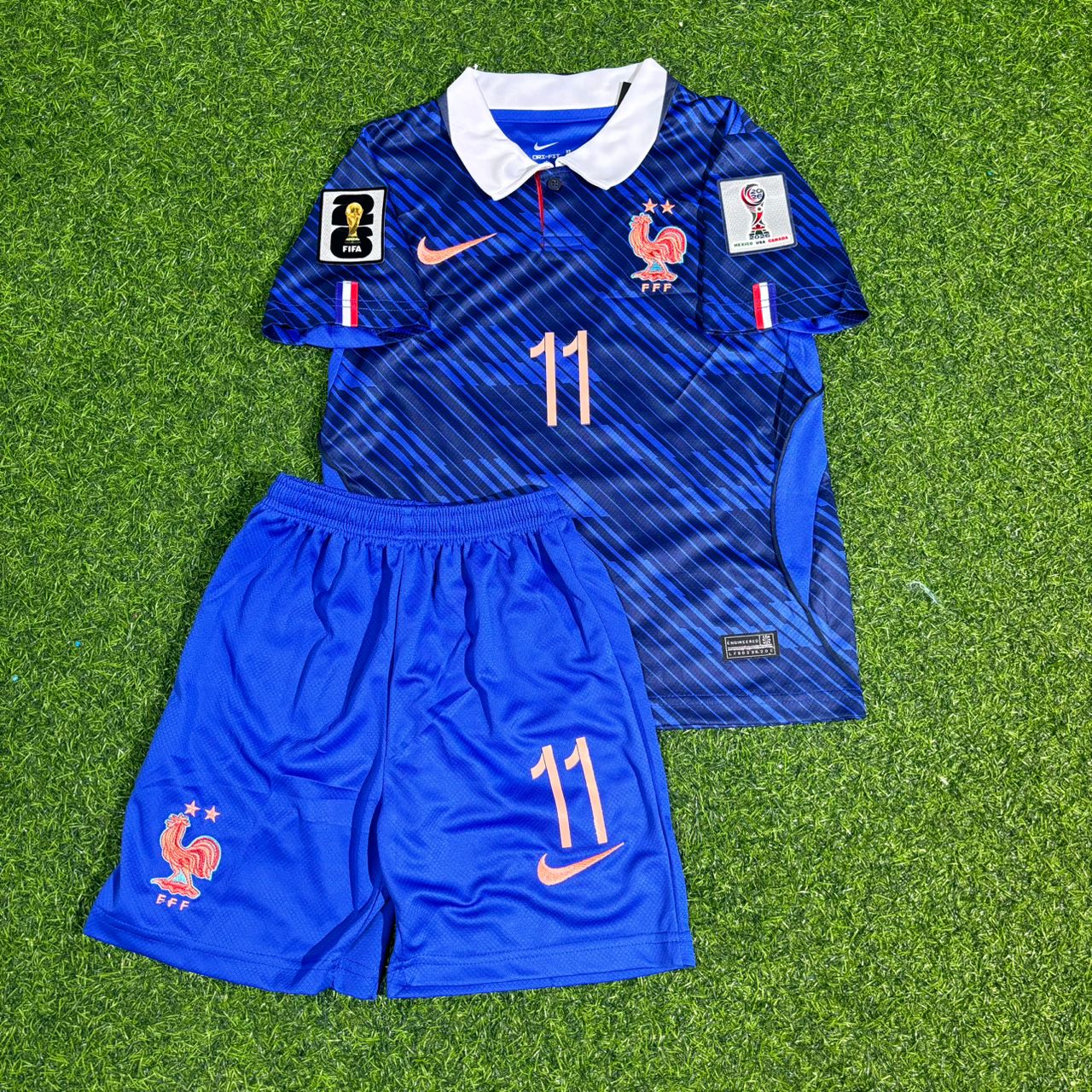 France National Team World Cup 2026 Michael Olise Children Home Football Soccer Kit Jersey