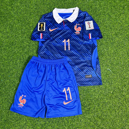 France National Team World Cup 2026 Michael Olise Children Home Football Soccer Kit Jersey