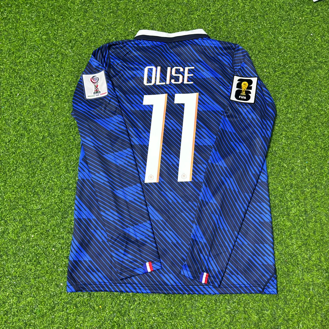 France National Team World Cup 2026 Michael Olise Long Sleeve Home Football Soccer Kit Jersey