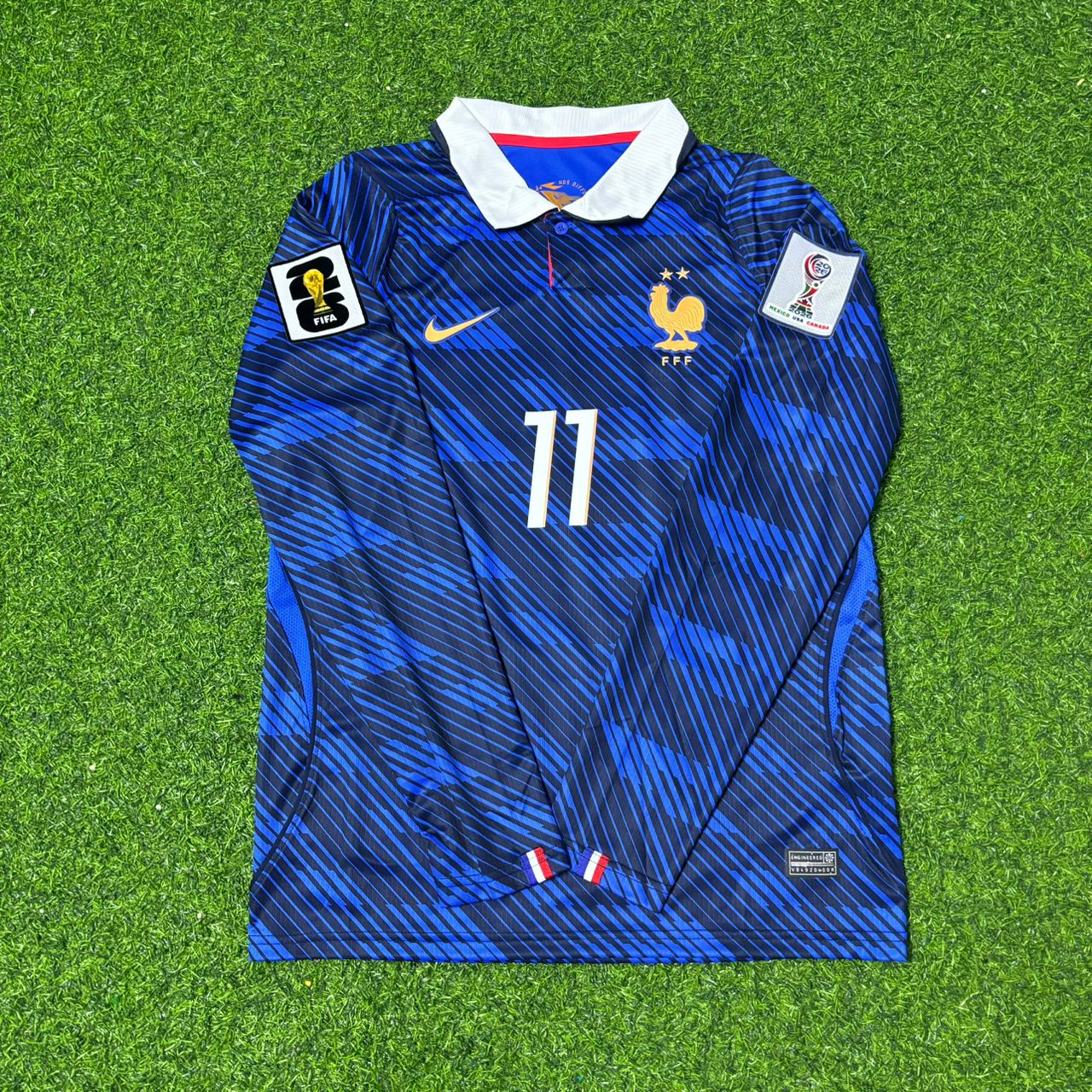 France National Team World Cup 2026 Michael Olise Long Sleeve Home Football Soccer Kit Jersey