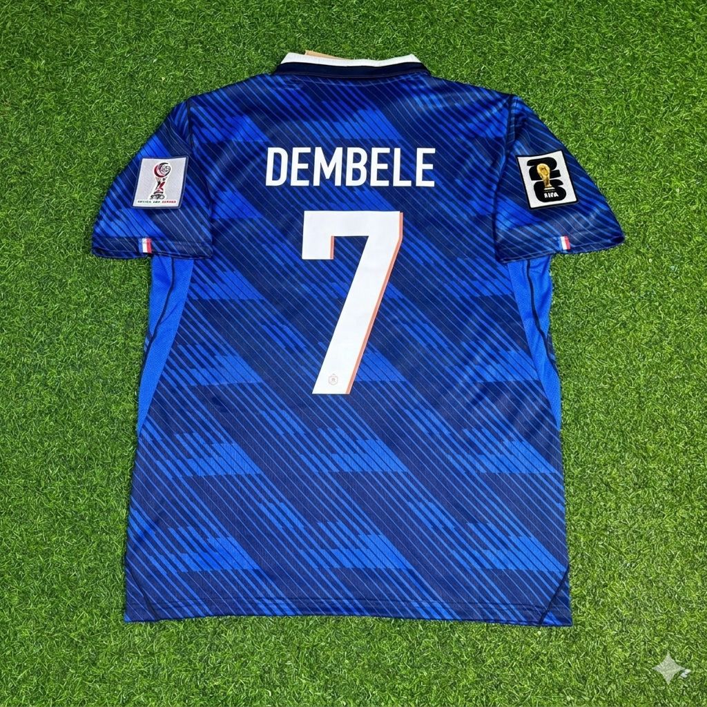 France National Team World Cup 2026 Ousmane Dembélé Home Blue Football Soccer Kit Jersey