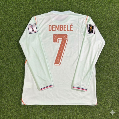 France National Team World Cup 2026 Ousmane Dembélé Long Sleeve Away Football Soccer Kit Jersey