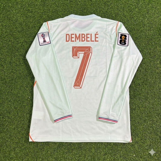 France National Team World Cup 2026 Ousmane Dembélé Long Sleeve Away Football Soccer Kit Jersey