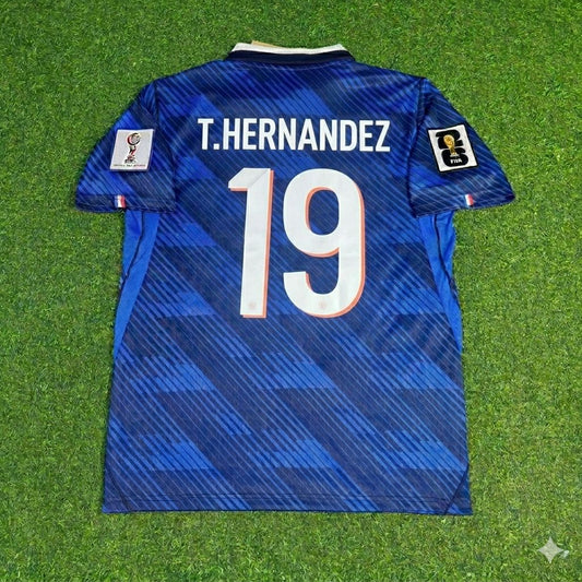 France National Team World Cup 2026 Theo Hernández Home Blue Football Soccer Kit Jersey