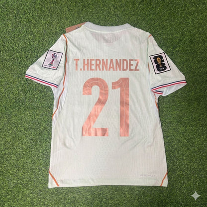 France National Team World Cup 2026 Theo Hernandez Away Football Soccer Kit Jersey
