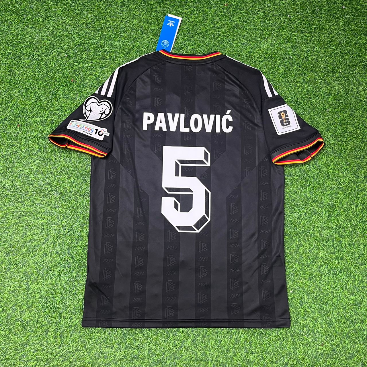 Germany National Team World Cup 2026 Aleksandar Pavlović # Black Football Soccer Kit Jersey