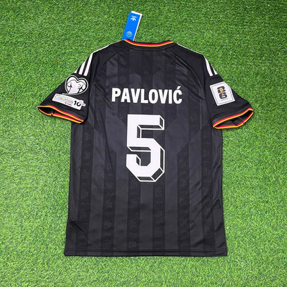 Germany National Team World Cup 2026 Aleksandar Pavlović # Black Football Soccer Kit Jersey